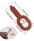 Pro Grade Dent Repair Kit With Iron Washer Rings showing detailed measurements for accurate automotive sheet metal repairs.