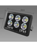 JUDYSSY Home Floodlight,Outdoor Waterproof Led Projection Lamp Outdoor Roof Top Open Door Lighting Explosion-Proof Lamp Ip66/65, Rechargeable Work Light, 300W with 6 LED lights, IP65 rating.