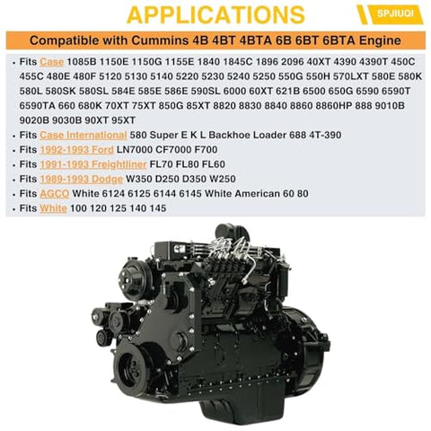 Beefed Up Fuel Lift Pump For Cummins 4B 4BT 4BTA 6B 6BT 6BTA Engines with compatibility list and applications