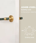 Sleek Brass Door Lock Set With Marble Accents For A Dope Modern Home Luxury Nordic Style Interior Door Hardware Kit A340B-210DLS