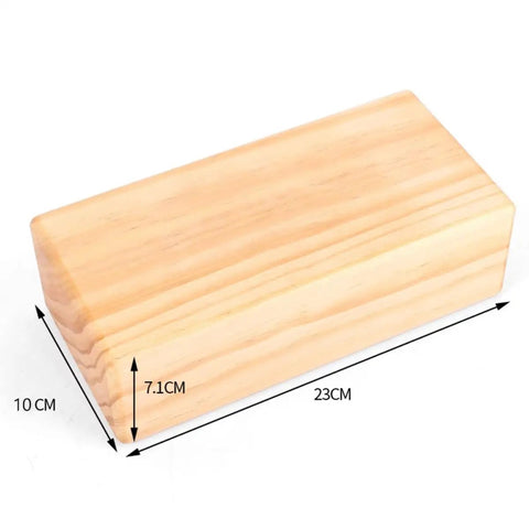 Premium Natural Solid Wood Yoga Block With Rounded Corners And Slick Grip For Legit Balance Training And Killer Flex Stretches And Top Shelf Core Conditioning Sessions, 23cm x 10cm x 7.1cm.