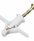 Single 50 Pack M8 Drywall Anchor with Zinc Plated Screw for Hollow Walls Heavy Duty Anchor Kit That Holds Tight On Gypsum Board