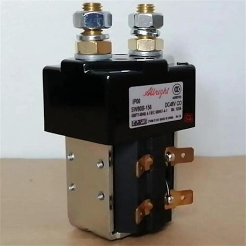 Albright Sw80b-156 48V 125A Normally Open Contactor Relay Solenoid Switch, heavy-duty, used for electric vehicles and forklifts.