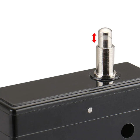 General Purpose Micro Switch With Slim Spring Plunger And Screw Terminals, Momentary SPDT 1NO 1NC, close-up of plunger