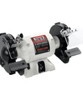 Grit And Grind Eight Inch Bench Grinder With Beefy Half Hp Motor Runs Steady At 1725 Rpm Excellent For Sharpening Knives And Grinding Metals features adjustable tool rests.