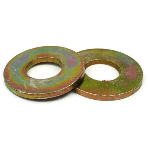 Flat Washers Sae Yellow Zinc Plated Grade Eight Steel Bulk Pack of One Thousand Pieces Featuring Built Like A Tank Durability and Smooth Load Transfer for Real Tough Jobs