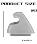 Side view of Sun Visor Clip Replacement Set For Cars Anti Vibration Retainer Clips OEM 95994975 95994976, gray ABS material.