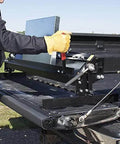 MB48B 48 Inch Pan Style Mini Brake in use on a tailgate for 22 gauge galvanized steel bending