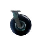 Tough As Nails Heavy Duty 10 Inch Inflatable Rubber Caster With Stem Mount and Rust Resistant Bolts, view of caster wheel assembly.