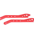 Workhorse Woodworking Safety Push Sticks Two Pack Red Plastic Wood Guide Tool, ergonomic handles for safe cuts.