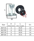 21 Piece Abrasion Resistant Petal Shape Rivet Nuts Set for Metal Surfaces Maintains Strong Clamping Under Static and Fluctuating Loads Durable Fasteners for Automotive Machinery and DIY Repairs M4*16 M4*20 M5*18 M6*20 sizes