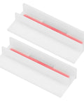 Heavy Duty Sliding Shower Door Bottom Guide Track Smooth Gliding Plastic Runner For Top Hung Bathroom Frames 5 8 Channel Replacement 2 Pack in white