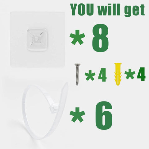 Anti Tip Furniture Anchors 8 Pack Adhesive Straps For Wall Mounting Kid Safe And Pet Friendly with screws and anchors