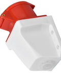 Tough As Nails Industrial Cee Socket Wall Mounted Heavy Duty Polycarbonate Housing With Genuine Brass Contacts Ip44 Weather Proof Plug And Play Power Receptacle Dead Nuts Reliable For Campsites Worksites And Job Sites in red and white plastic.