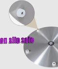 Beefy 28 Inch Lazy Susan rotating turntable with tempered glass top detailing non-slip sole for tabletop serving
