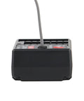 R11P 11 Channel 2 4 GHz Receiver For RC Cars Boats And Drones with cable, rear view of black compact unit.