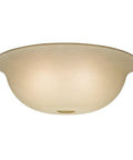 Tea Stain Glass Bowl For 99023 Ceiling Fans, Standard Shape, Durable Tempered Glass Accessory replacement part, side angle