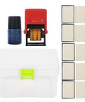 High Efficiency Adjustable Date Coding Machine For Food Plastic Bags with ink and pads in storage box