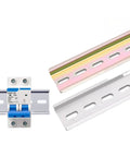 Heavy Duty Circuit Breaker Kit With DZ47 Air Switch Guide National Standard Slot rail and breaker close-up view
