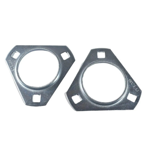 Beefy 1 Inch Live Axle Bearing Kit with 3 Hole Flange Hangers for Go Karts and Mini Bikes, steel flangettes shown