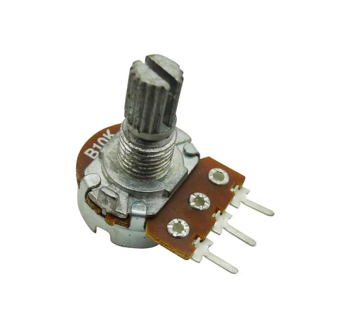 Pack Of 10 10K Ohm Linear Rotary Potentiometers With Knurled Six Millimeter Shaft Fifteen Millimeter Length Three Hundred Degree Turn