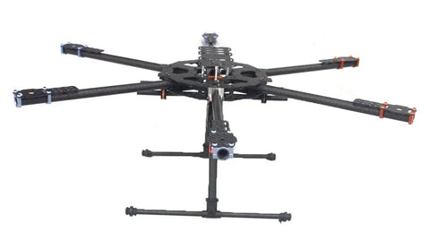 3K Carbon Fiber Folding Hexacopter Frame 680mm for FPV Drones Airframe Kit TL68B01 shown unfolded, top angle view
