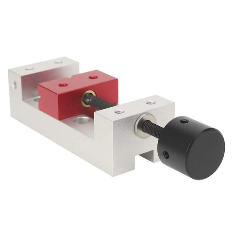 Flat Clamp 50mm Aluminum Table Bench Vise For Drill Press Fixing Tool DIY Sculpture Carving Craft Projects Durable Hold With Threaded Rod And Smooth Oxidized Finish For Precise Clamping