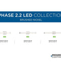 Phase Two Point Two LED 24 Inch White Shade Sleek Modern Bath Vanity Light In Brushed Nickel from Progress Lighting collection
