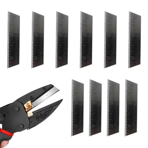 Beefed Up Ten Pack Replacement Knife Blades Kit For Handi Cut 37300 37310 37252 Stainless Steel Blades With Storage Box Fits Accu Cut 37310 And Handi Cut 37300 Pro Grade High Quality Steel, 2.5-inch stainless steel blades