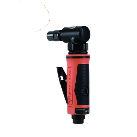 Badass One Quarter Inch Air Angle Die Grinder With Nimble Ergonomic Handle And Reliable Safety Trigger For Rock Solid Metal Polish And Swift Precision Cuts At Twenty Thousand Rpm Shop Ready