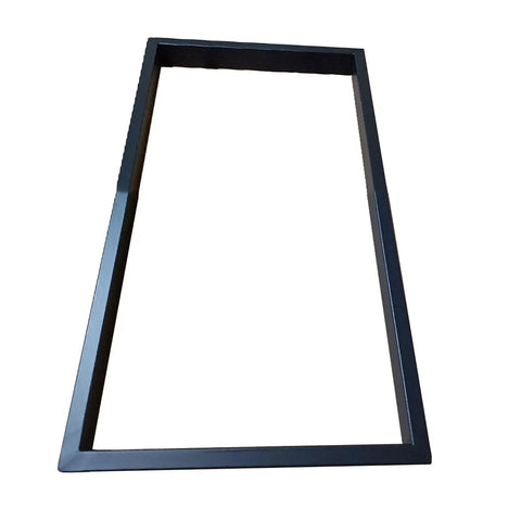 Heavy Duty Square Pipe Shelf Brackets With Screws Black Ceiling Mount Floating Shelf Supports Built Like A Tank Industrial Wall Hardware For Instant Storage Wins 3 Pack Set, view of the square pipe frame.