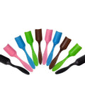 Ten Pack Mini Plastic Garden Shovels for Easy Soil Digging and Transplanting with colorful handles, perfect for small planting tasks