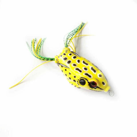 5 Pack Frog Lure Topwater Fishing Crankbaits Realistic Frog Soft Bait With 3D Eyes Lifelike Swimming Action Weedless 5.5cm 8g