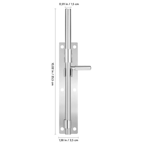 No Brainer Heavy Duty Stainless Steel Slide Bolt Latch Set For Fence Gates And Wood Sheds Built Tough with smooth manual slider.