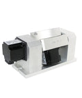 Dope Precision Stepper Motor System For CNC Machines With 85mm Center Height 4th Axis 5th Axis Rotary Dividing Head 50 To 1 Harmonic Reducer Gearbox Low Noise And High Accuracy Built To Last Hysteresis. CNC rotary unit
