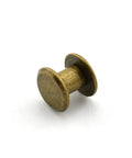 Boss Grade 120 Pcs Chicago Screws Cross Head Drive For Bookbinding And Leather Working Dead Serious Zinc Plated Steel Rivets In Bronze 5Mm X 6Mm Straight Shot DIY hardware, showing a bronze Chicago screw.