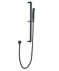 Brass Shower Slide Bar With Height And Angle Adjustable Handheld Shower Head Holder Wall Mount Bracket In Matte Black Finish
