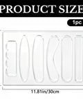 Clear Acrylic Routing Jig for handle templates, sized 7.68 x 11.81 inches, part of 6 In 1 Charcuterie Board Handle Template.