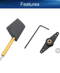 RC Boat Rudder With Straight Servo Arm 44mm 7mm Pad Thickness FXB QJFXD Replacement Part shown with components