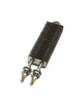 Electric Finned Tubular Heater With Tough Square Build And Solid Copper Threads Pumps Out Quick Heat For Hassle Free Air Drying On Your Shop Floor At 230 Volts Pro Grade, showing finned design with copper threads.