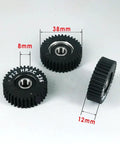 Three 36T Nylon Planetary Gears With Bearing For Hub Motor Electric Bike Replacement Parts Kit, black gear set on white background