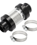 1-1/2 Inch Universal Inline Heater Core Coolant Filter And Inspection System With Stainless Steel Mesh Filter and hose clamps