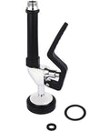Commercial Sink Sprayer Replacement Kit With Handle Grip, black pre-rinse faucet spray, shown with included washers.