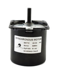 60KTYZ Permanent Magnet Synchronous Gear Motor 24V AC 14W 30 RPM CW CCW Mini Gearbox shown close-up of front label and shaft