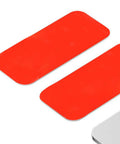 Magnetic Cabinet Door Catch Pack 16 No Drill Ultra Thin 3mm Stainless Steel Adhesive Latch shown with adhesive backing