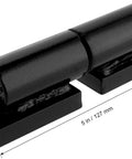 SHEUTSAN 5-inch heavy-duty weld-on barrel gate hinge, side view, black with steel ball bearing