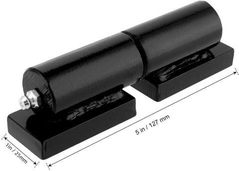 SHEUTSAN 5-inch heavy-duty weld-on barrel gate hinge, side view, black with steel ball bearing