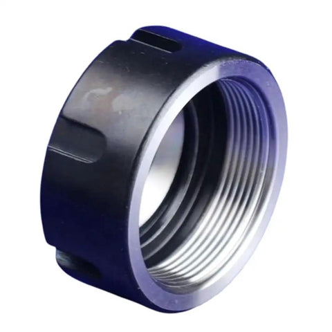 Rock Solid Steel Chuck Collet Nut With M14x0.75 Thread Fits Er11 Er16 Er20 Er25 Er32 Collets close-up view showing threading and finish.