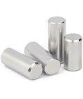 304 Stainless Steel Locating Dowel Pins A2-70 Grade Precision Fit For Industrial Gear Repair Smooth Ends And Chamfered Tips Easy Install M1 To M5 Sizes, four sleek pins showcasing smooth, tapered caps.