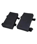 Set of two black Grippy Ergonomic Shoulder Pads for Hack Squat Machine Non Slip Comfort Cushion for gym equipment 20x11x4 cm